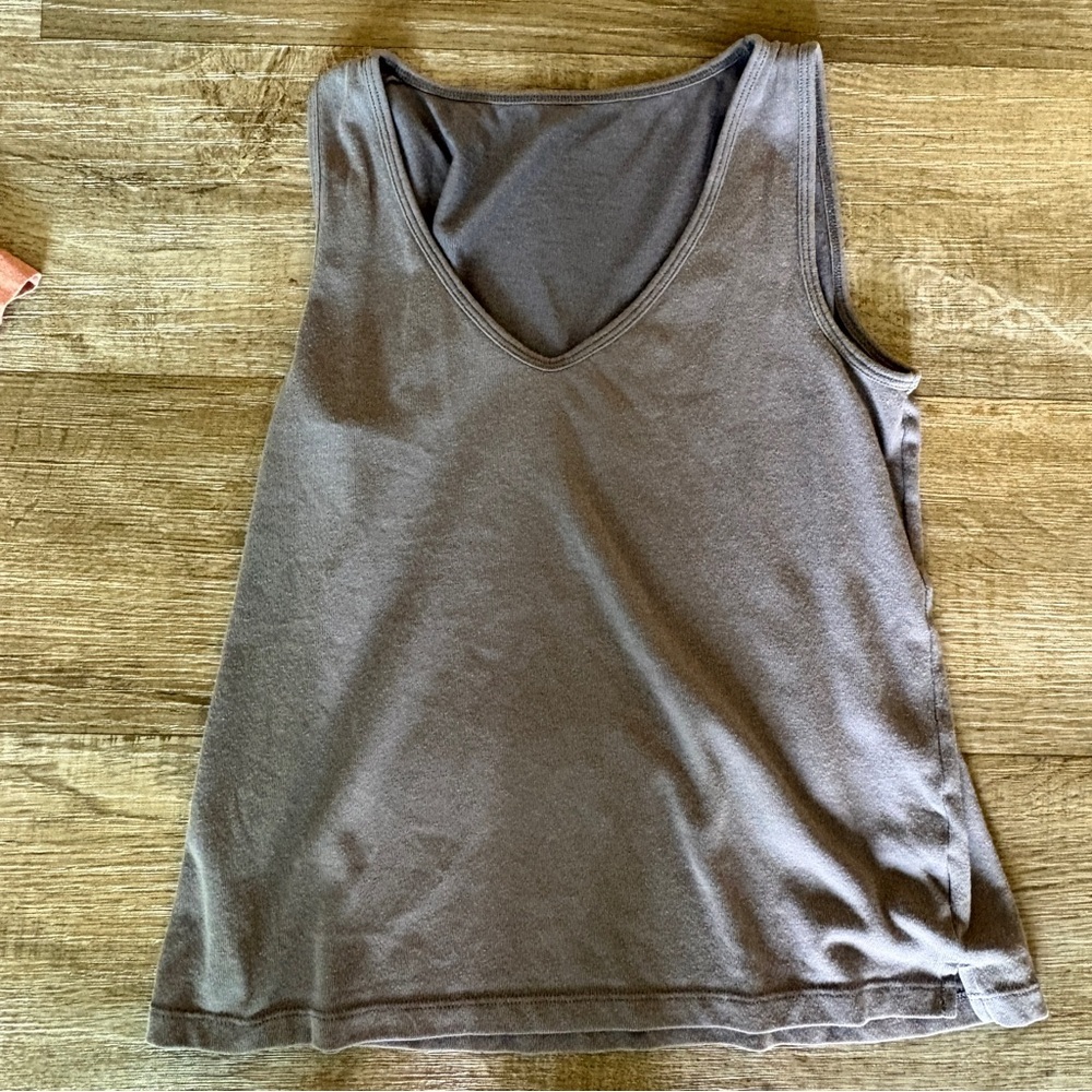 Madewell Slate Blue Gray V-Neck Tank Top Small